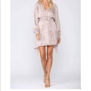 Fate Smocked Waist Snake Print Dress